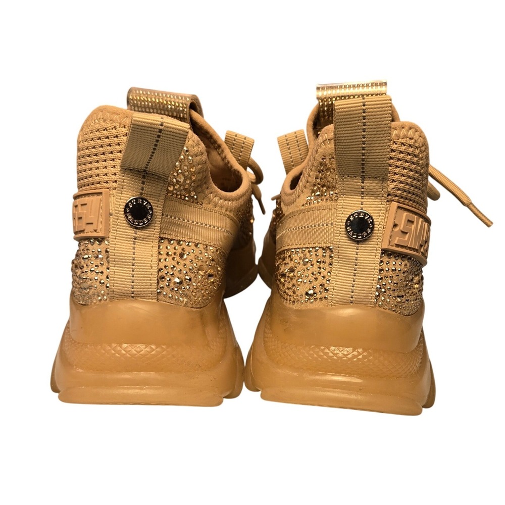 Steve Madden SM NY90 "Maxima" Women's Tan Rhinestone Sneakers Size Unknown - Picture 5 of 10